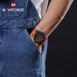 NAVIFORCE Luxury  Quartz Watch Men Silicone Strap