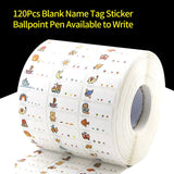 120Pcs Blank Name Tag Sticker