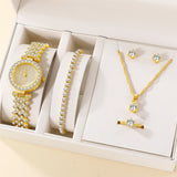 6pcs Watches Set Luxury Rhinestone Women