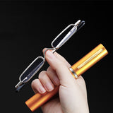 Mini Folding Reading Glasses Pen Clip Case