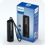 Philips New 7cm LED Rechargeable Mini Portable Flashlight 7 Lighting Modes