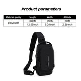 Men Multifunction Anti Theft USB Shoulder Bag