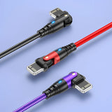 USLION 3A USB Cable For iPhone Fast Charging