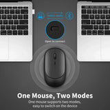 Congdi Wireless Mouse Rechargeable Mouse Gamer Dual Modes Bluetooth-compatible 2.4G