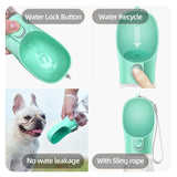 Portable water bottle for pets outdoor