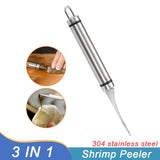 Multifunctional Fast Shrimp Peeler Stainless Steel 6 In 1