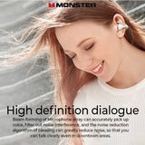 Monster TWS Bluetooth 5.3 Earphones True Wireless Headphones with Mic Bone Conduction