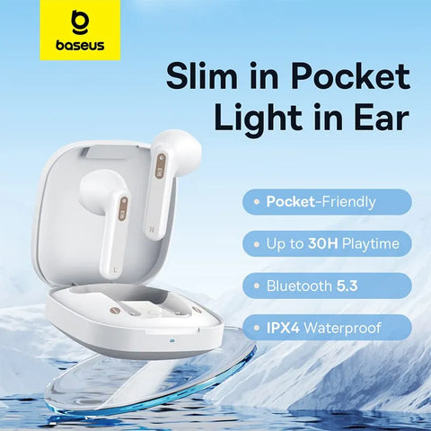 Baseus Bowie E16 Wireless Earphone Bluetooth 5.3 Earphones 30H Long Battery Life IPX4 Waterproof