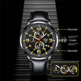 Mens Watches Stainless Steel Leather