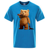 Lovely Ted Bear Drink Beer Poster Funny Printed T-Shirt