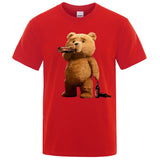 Lovely Ted Bear Drink Beer Poster Funny Printed T-Shirt