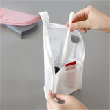 1Pc Folding Zipper Travel Makeup Brush Bag