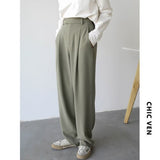 CHICVEN  Women Suit Pants Wide Leg