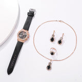 5pcs Set Watches Women Leather Band