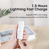 2000mAh Mini Portable Fan USB Rechargeable Handheld Desktop Fan