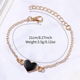 2PCS/Set Fashion Rhinestone Women Watches Heart Bracelet Set Casual Leather Quartz Wrist Watch