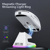 Attack Shark X6 Bluetooth Mouse,Tri-Mode Connection,RGB Touch Magnetic Charging Base