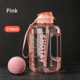 2 Liter Water Bottle with Straw Large Portable Travel Bottles