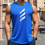 Summer men's pullover round neck top sleeveless vest speed dry