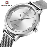 NAVIFORCE Mesh Steel Band Women Watches