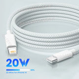 USB C Cable to lightning 20W Fast Charging Cable