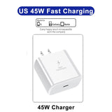 PD 45W Super  USB Type C Cable Fast Charging  Adapter