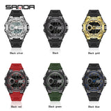 SANDA Multi-Function Sport Digital Watch  Dual Display