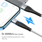 3A Fast Charging USB Cable for iPhone Charger Cord Data Wire