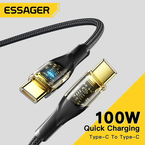 Essager 100W USB-C To USB C Cable PD Fast Charging Charger Wire