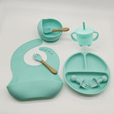 Children's Dishes Set Baby Silicone 6/8-piece Tableware Set