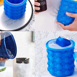 1pc-Silicone Ice Cube Maker Portable Bucket  Ice Cooler