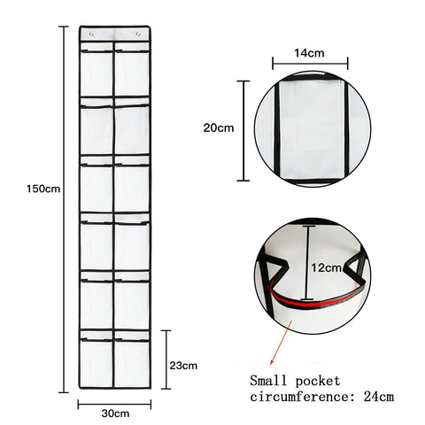 12 compartments behind the door shoe storage