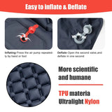 Outdoor Camping Inflatable Mattress Sleeping Pad With Pillows