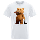 Lovely Ted Bear Drink Beer Poster Funny Printed T-Shirt