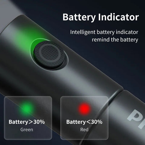 Philips New 7cm LED Rechargeable Mini Portable Flashlight 7 Lighting Modes