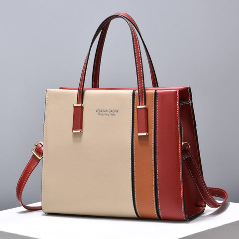 Patchwork Handbags For Women Adjustable Strap