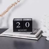 Wooden Perpetual Calendar Eternal Blocks Month Date Display