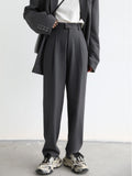 CHICVEN  Women Suit Pants Wide Leg