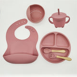 Children's Dishes Set Baby Silicone 6/8-piece Tableware Set