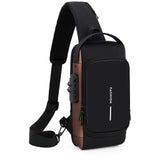 Men Multifunction Anti Theft USB Shoulder Bag