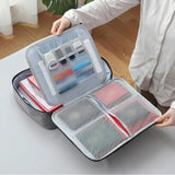 2 Layers Document Storage Bag Multifunctional Waterproof Organizer Large Capacity