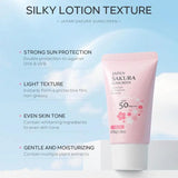 Sakura Whitening Cream  Sunscreen Protector Facial Sun Blocker Spf 50 Isolation