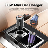 Essager 30W USB Car Charger Fast Charge 4.0 QC PD