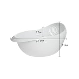 Rice Sieve Plastic Colander Kitchen Drain Basket with Handles