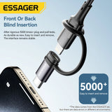 Essager Lighting To USB C Adapter 3A Fast Charging OTG Converter