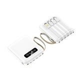 Mini Power Bank 5000/10000/20000mAh with 4 in 1 Charging Cables