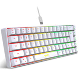 68 Keys Gaming Keyboard USB Wired Portable 20 RGB Backlight Keyboard