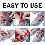 1 Pair 22 Colors Elastic Shoelaces Round Locking No Tie Shoe