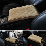 Wave Embroider PU Leather Car Armrest Mat