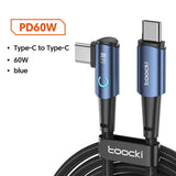 Toocki USB Type C to Type C Cable 90 Degree Angle